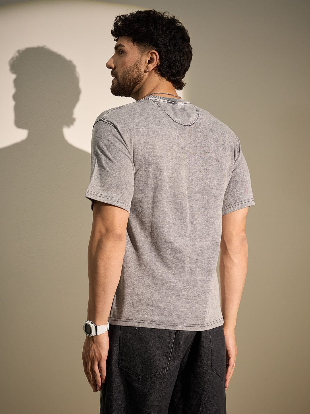 Acid Grey Container Graphic Oversized Tshirt - Image 5