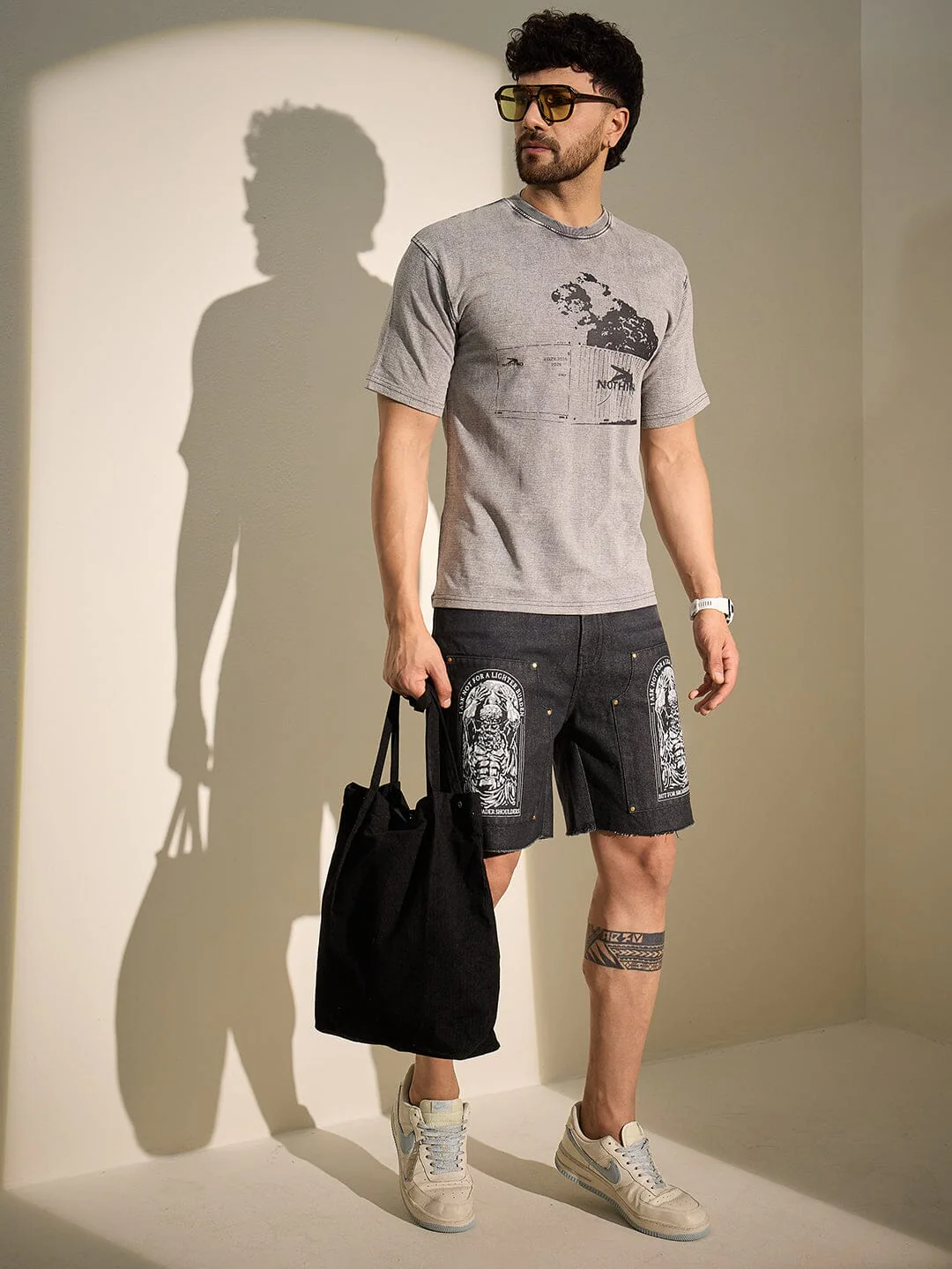 Acid Grey Container Graphic Oversized Tshirt - Image 6