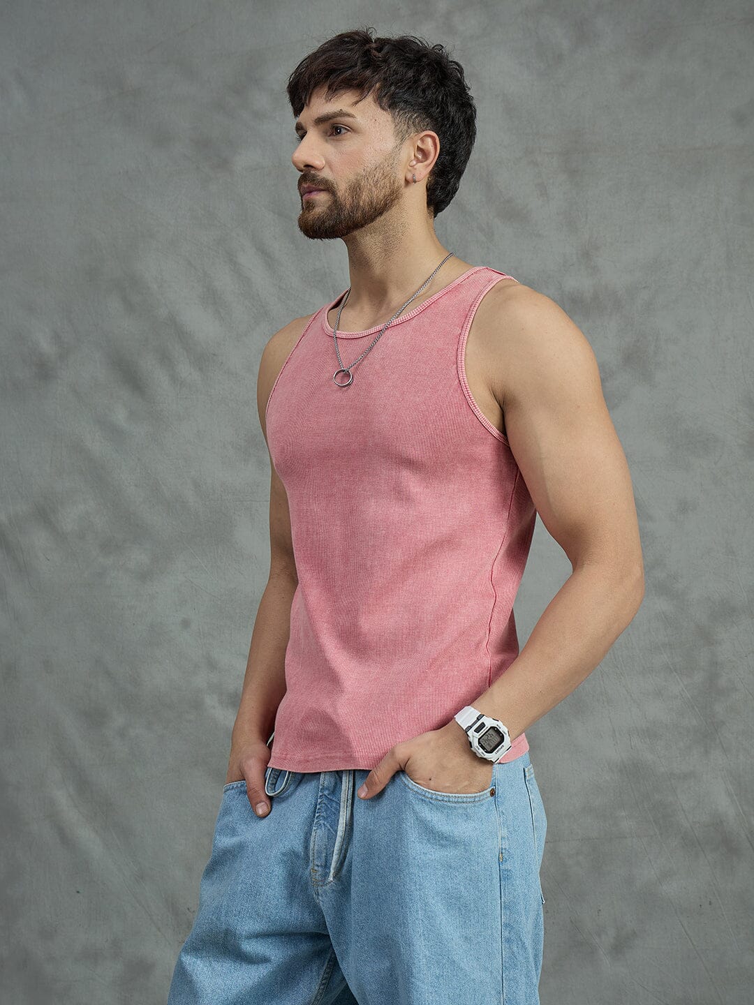 Amber Acid Ribbed Vest - Image 3