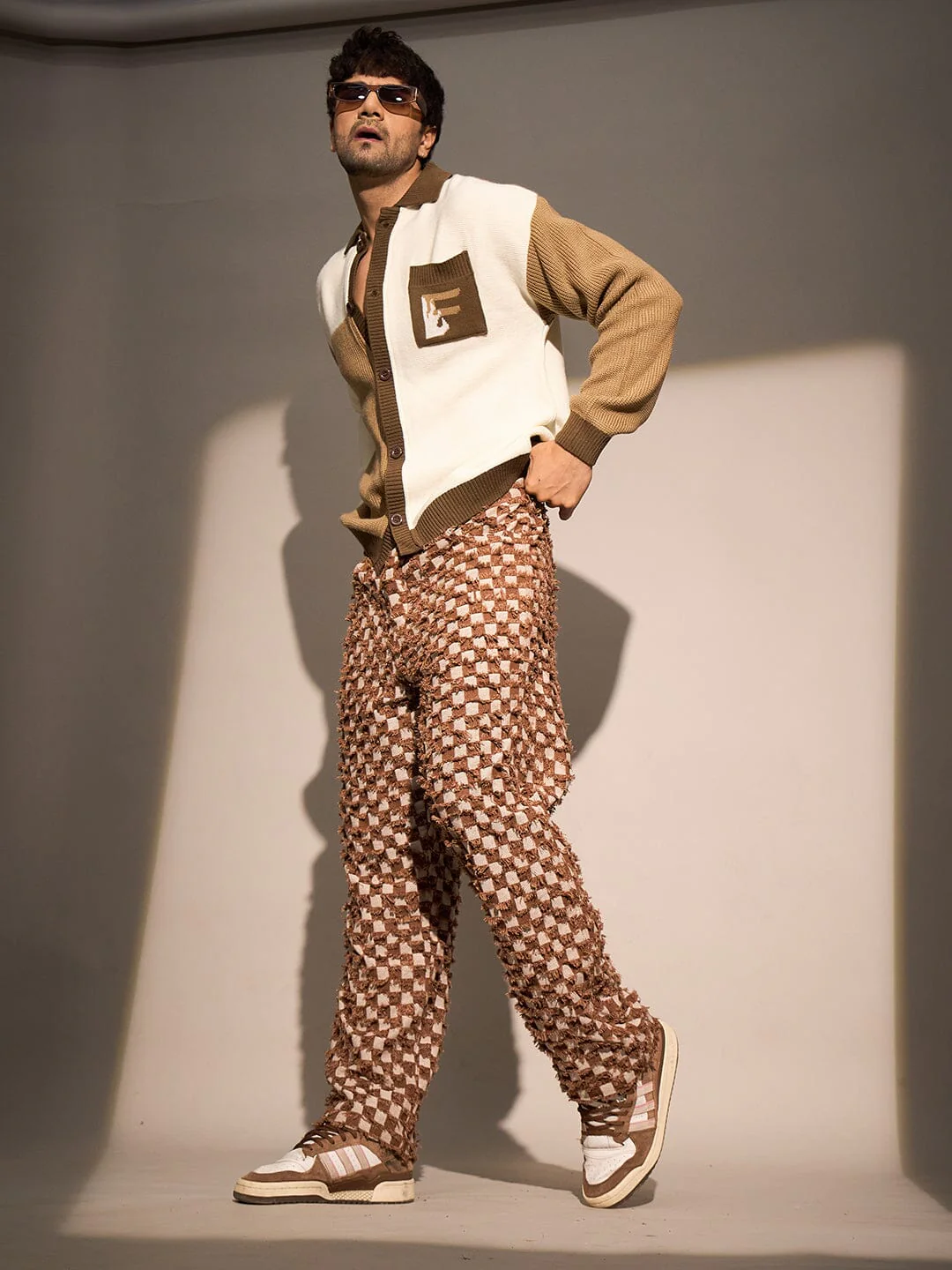 Beige & Brown Monogram Cardigan - Image 6