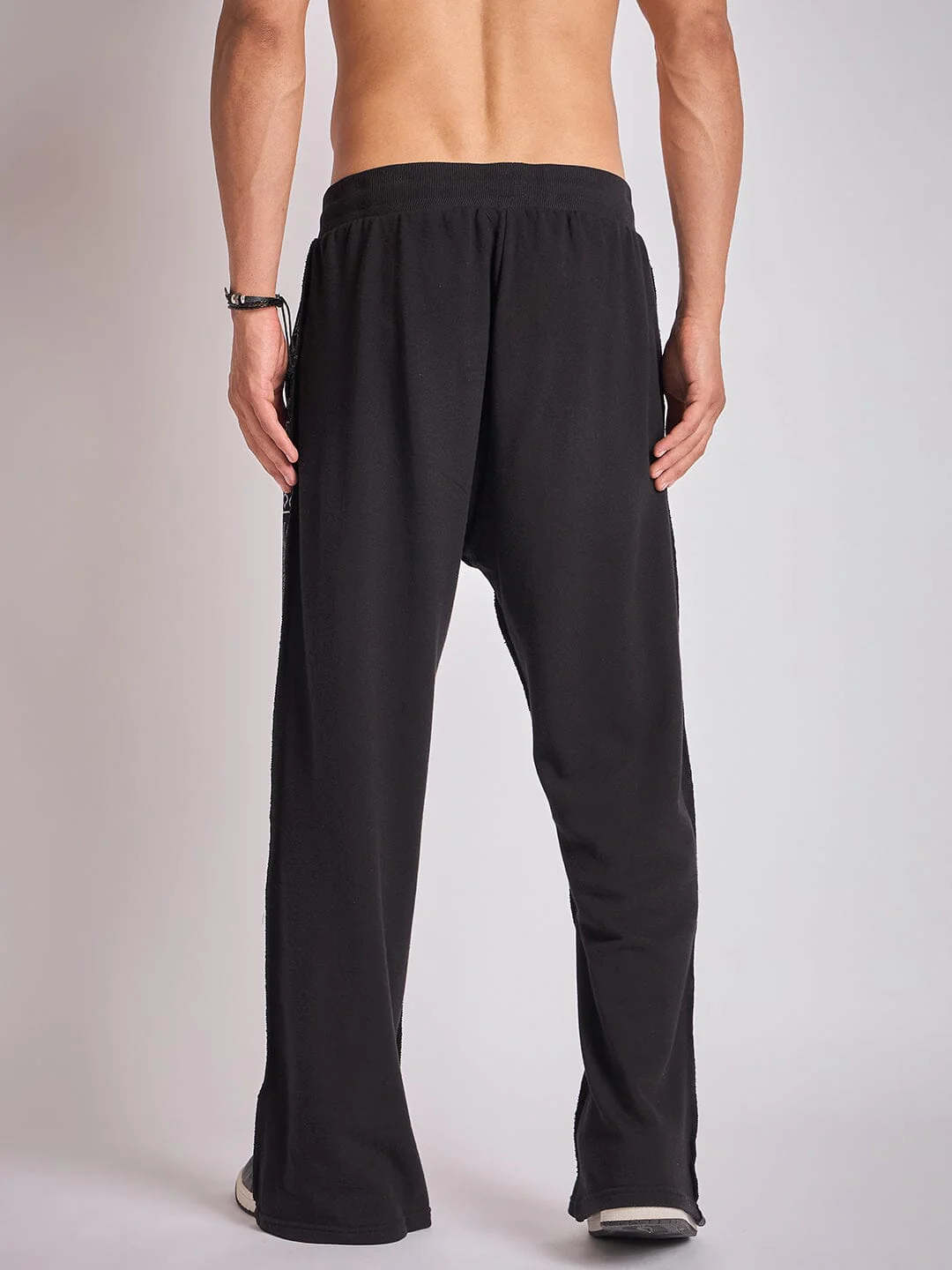 Black Paisley Panel Trackpants - Image 3