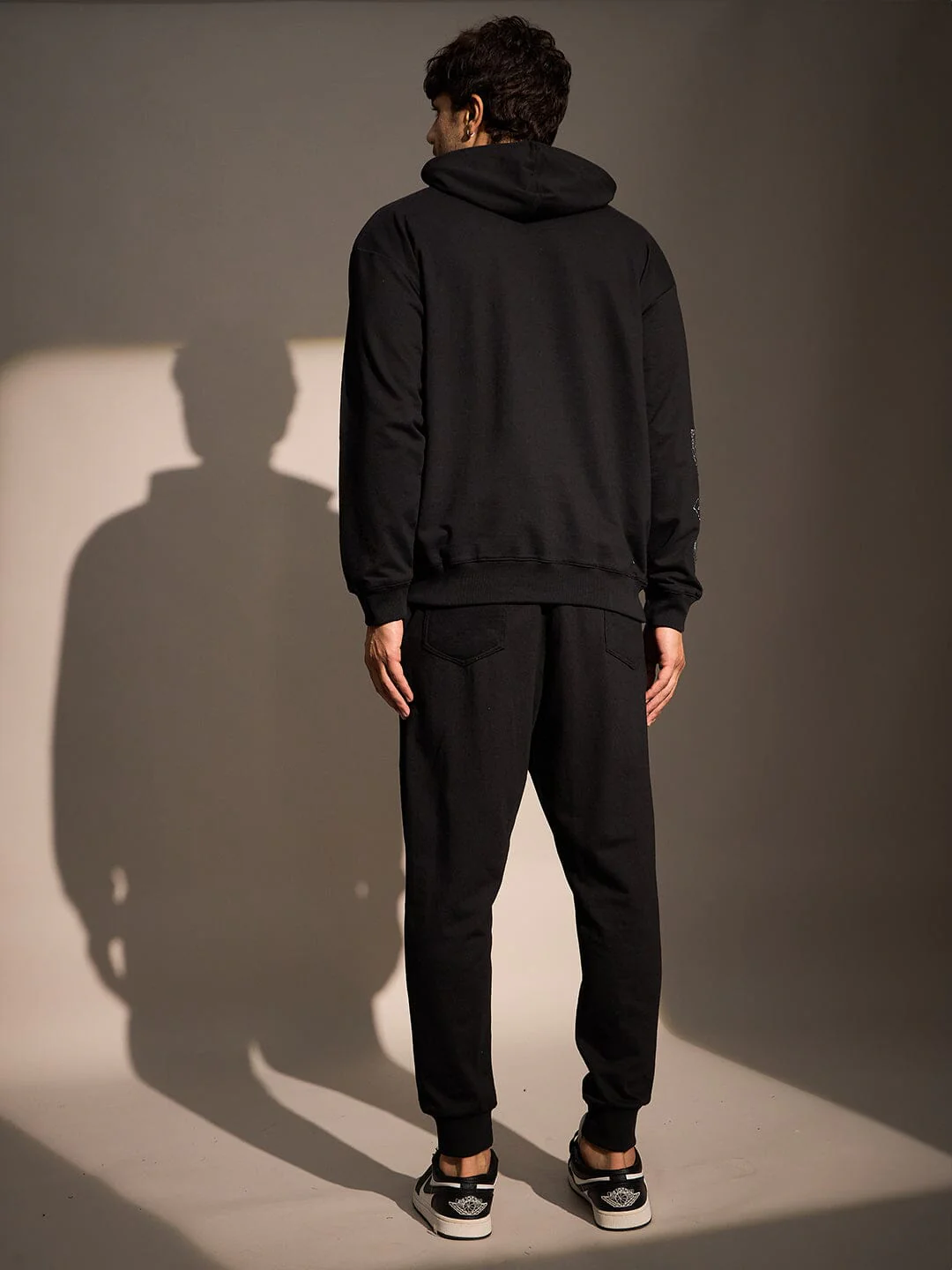 Black Rose Embroidered Oversized Tracksuit - Image 5