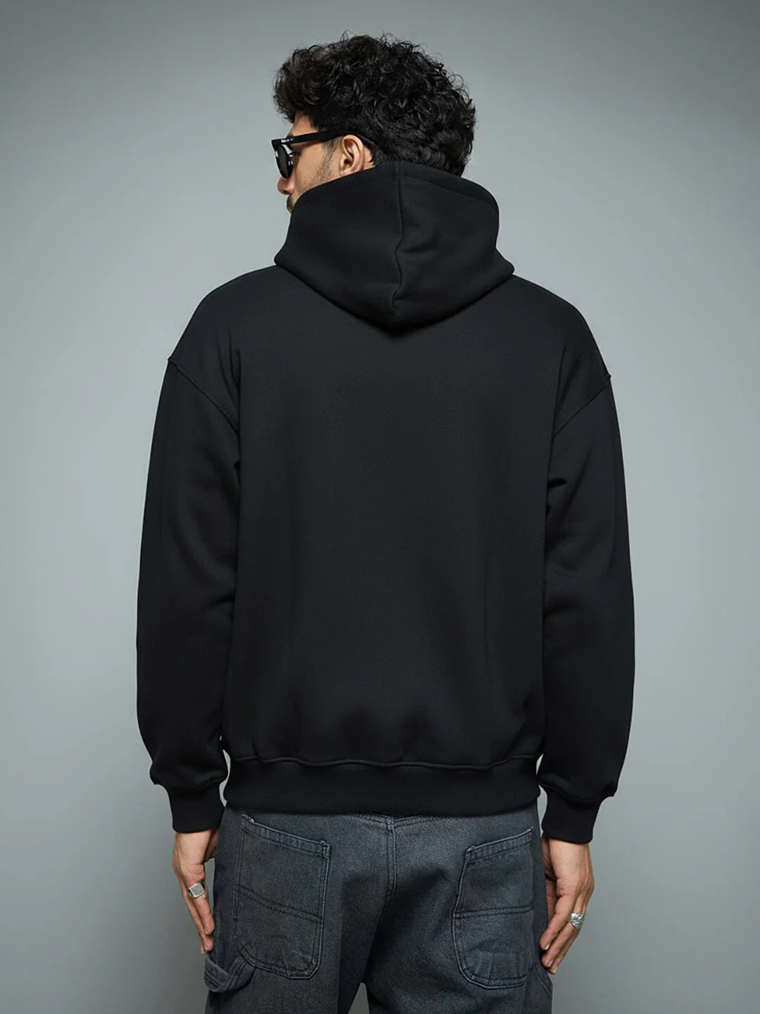 Black Tropical Tiger Embroidered Hoodie - Image 4