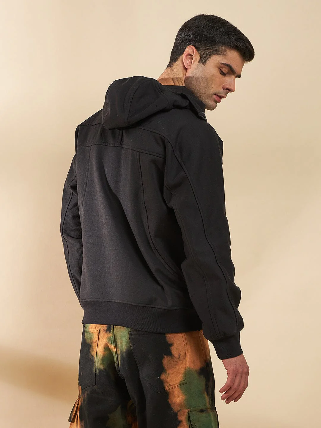 Black Baggy Smugglers Hooded Sweatshirt - Image 3