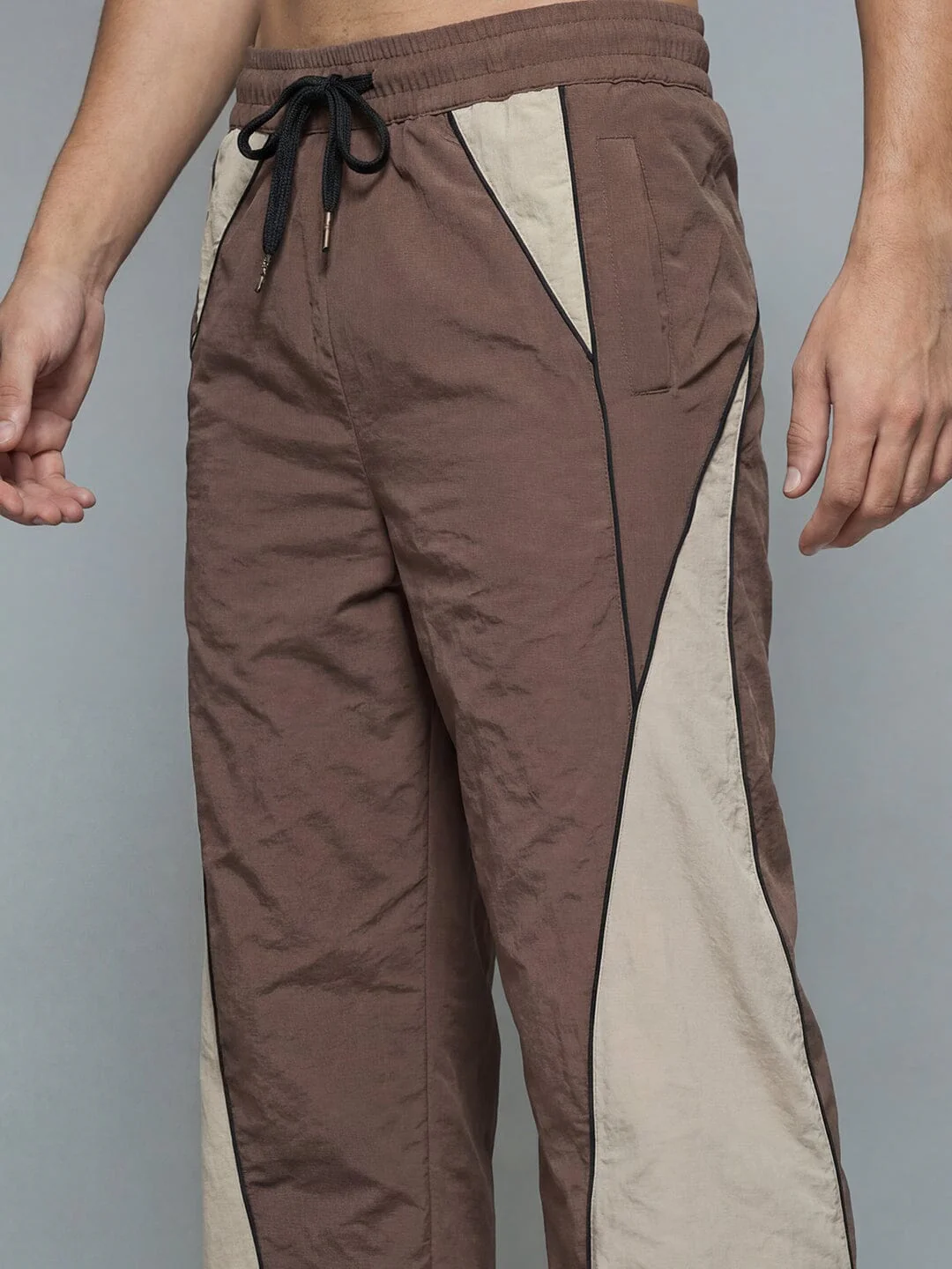 Brown And Beige Cut And Sew Tracksuit - Image 7