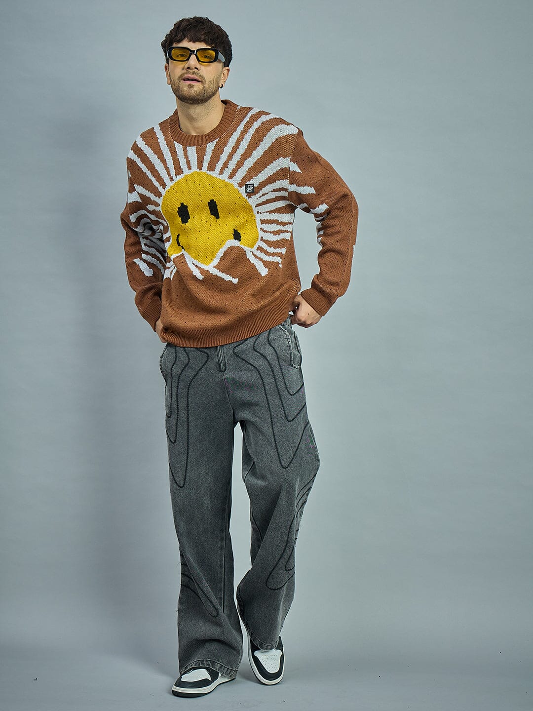 Brown Sunrise Oversized Sweater - Image 5