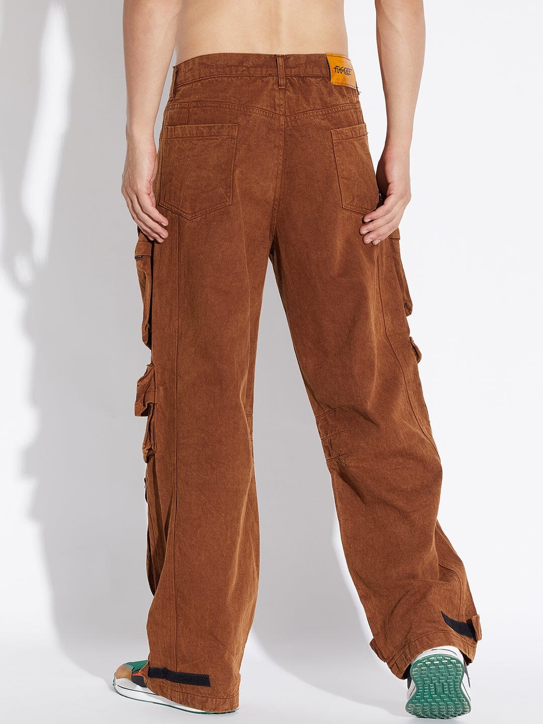 Brown Super Baggy Cargo Denim - Image 5
