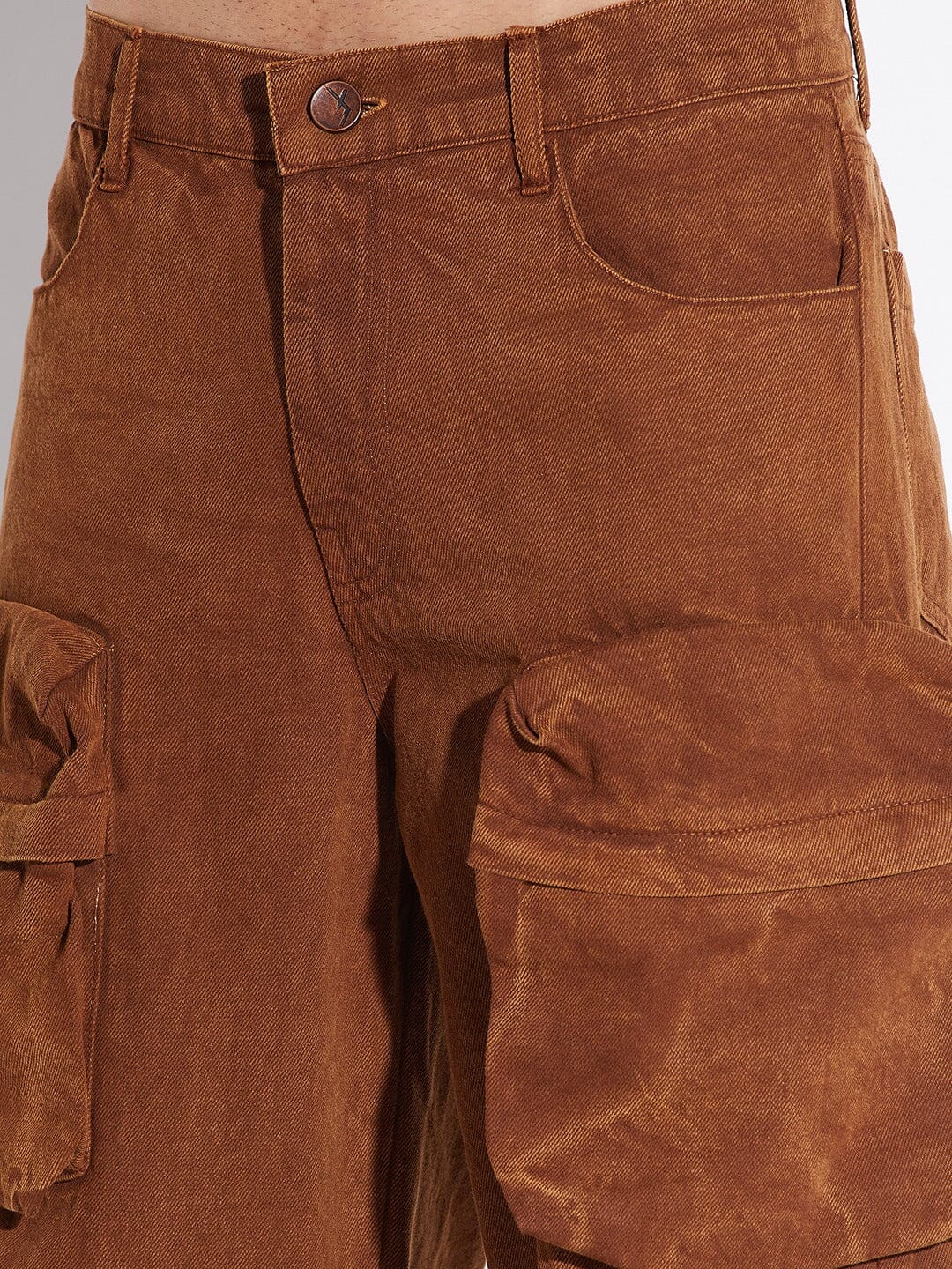 Brown Super Baggy Cargo Denim - Image 6