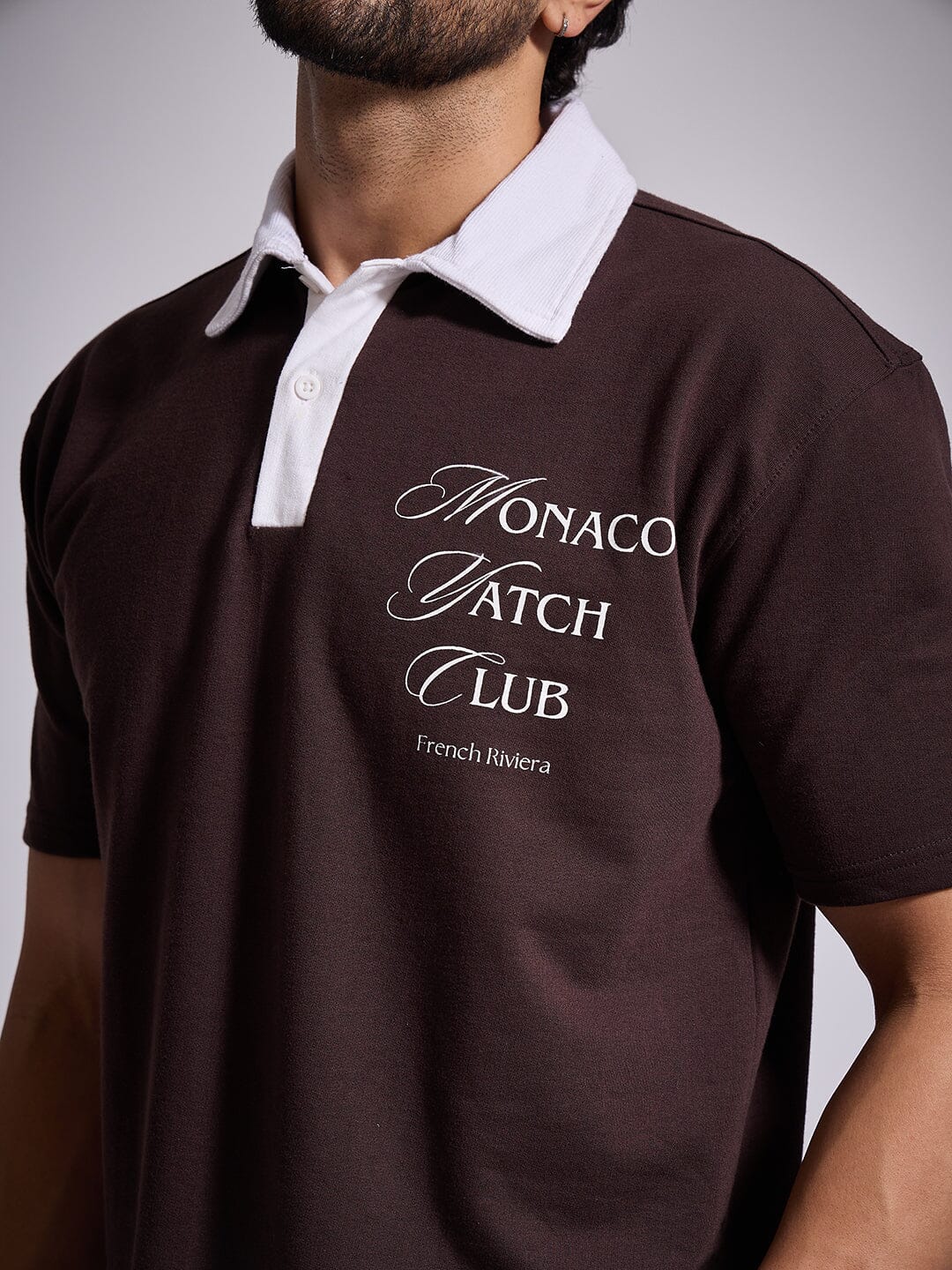 Brown Yatch Club Polo Tshirt - Image 5