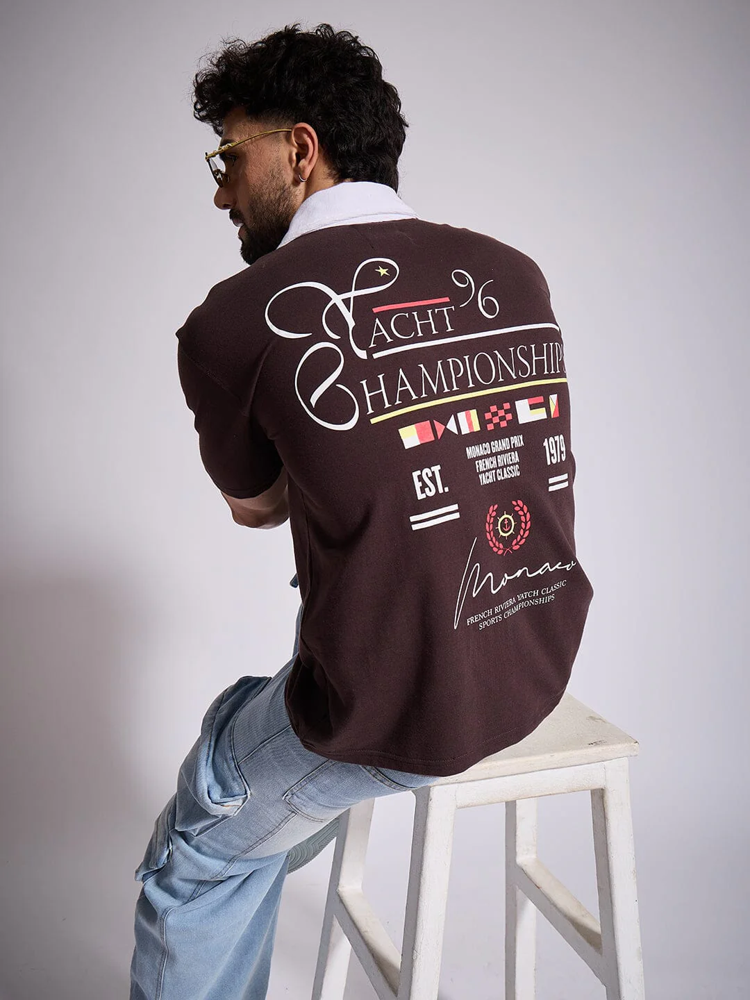 Brown Yatch Club Polo Tshirt - Image 7