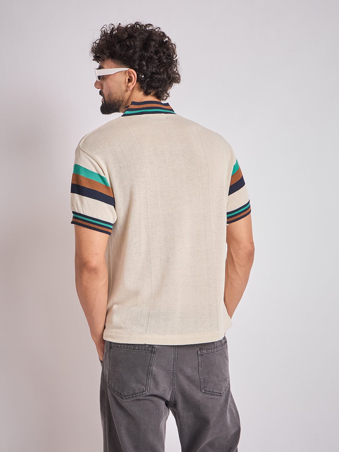 Cream Vintage Sports Knitted Jersey - Image 6