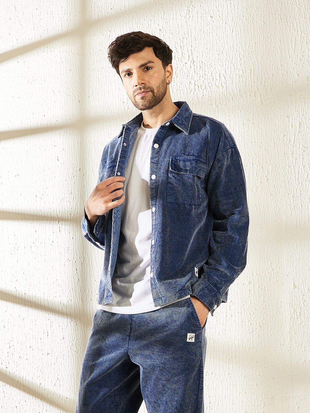 Denim Washed Cord Shacket - Image 3