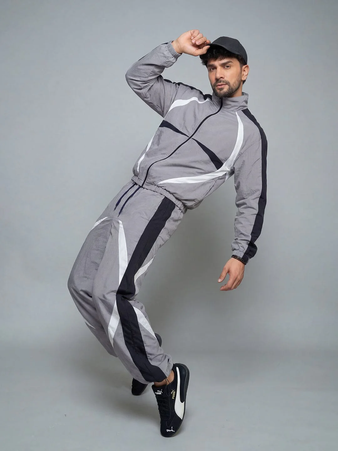 Grey Cut and Sew Windbreaker Jacket - Image 5