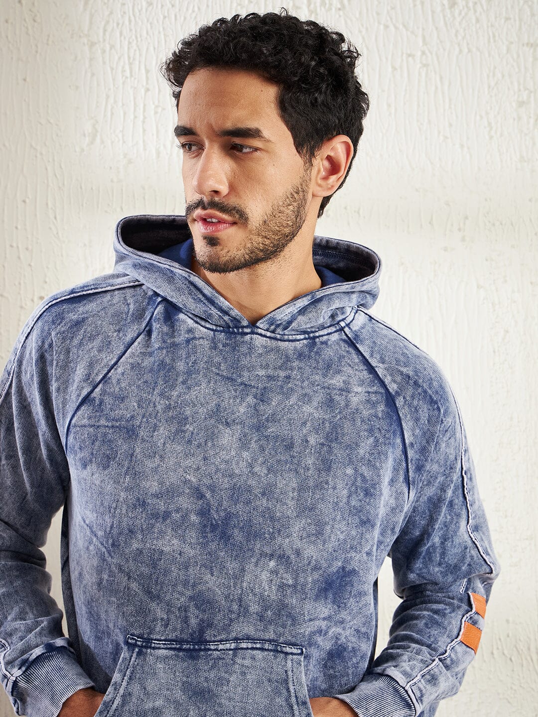 Indigo Oversized hooded Sweatshirt - Image 4
