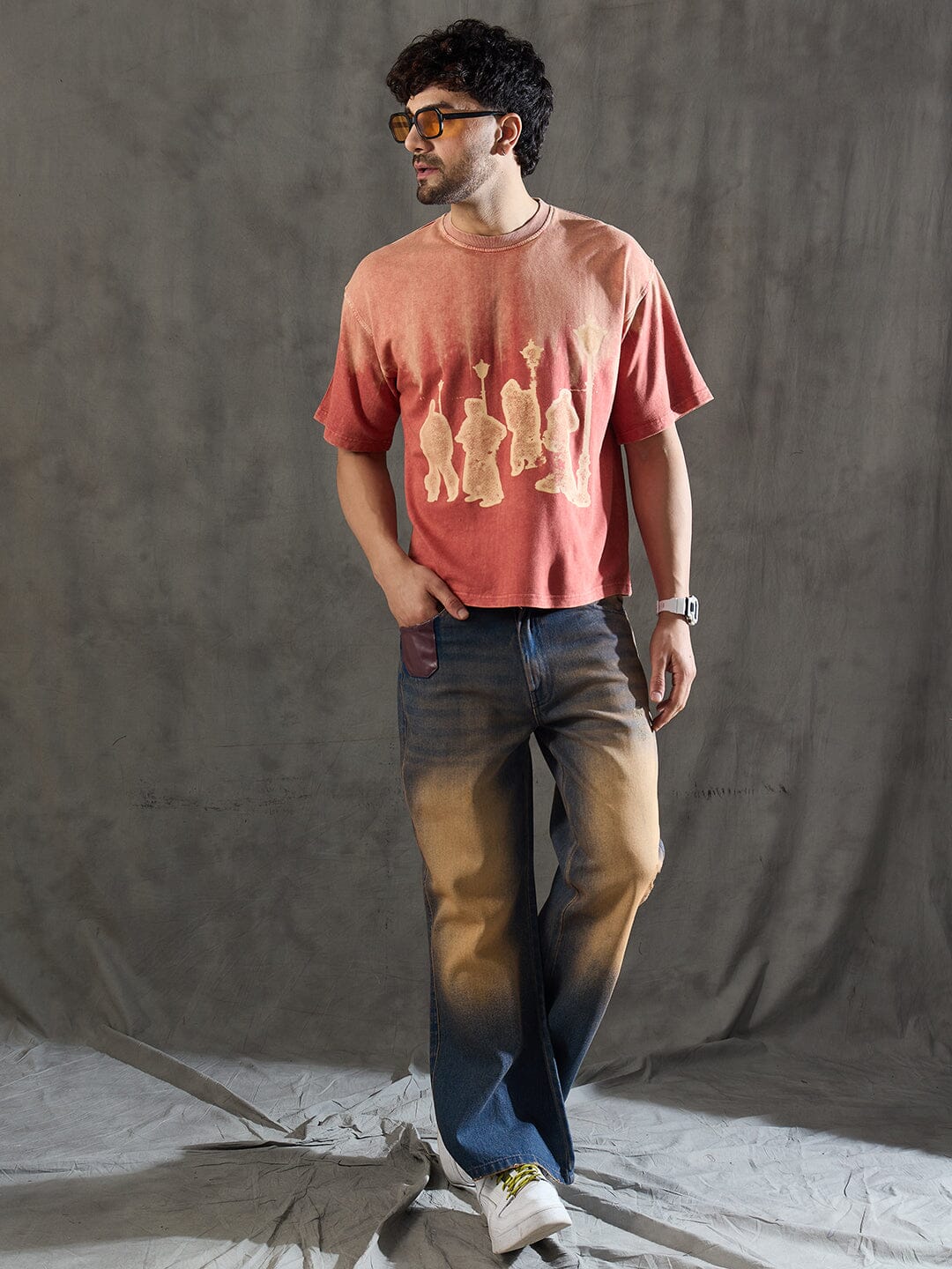 Indigo Super Flared Dusty Cow Boy Denim - Image 5