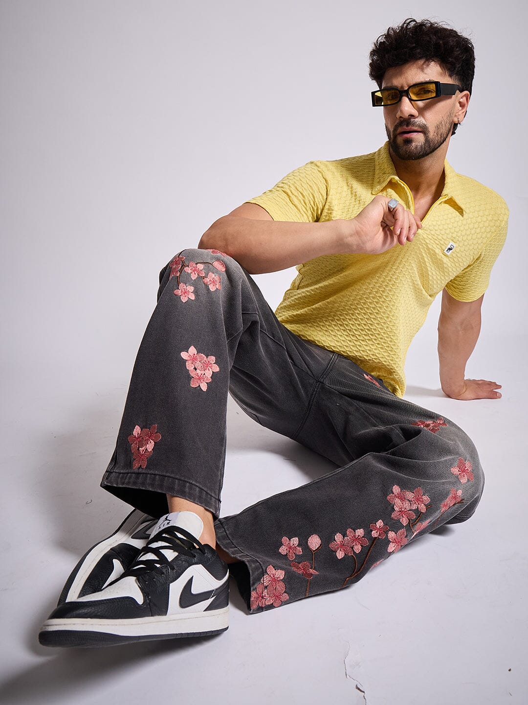 Lemon Textured Knitted Polo Tshirt - Image 7