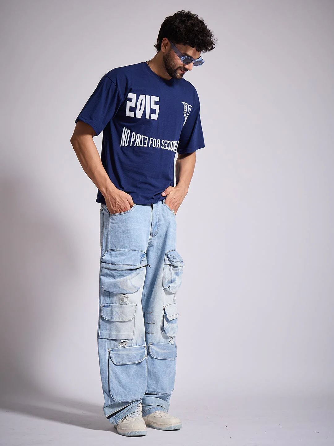 Navy Graphic Oversized Tshirt - Image 5