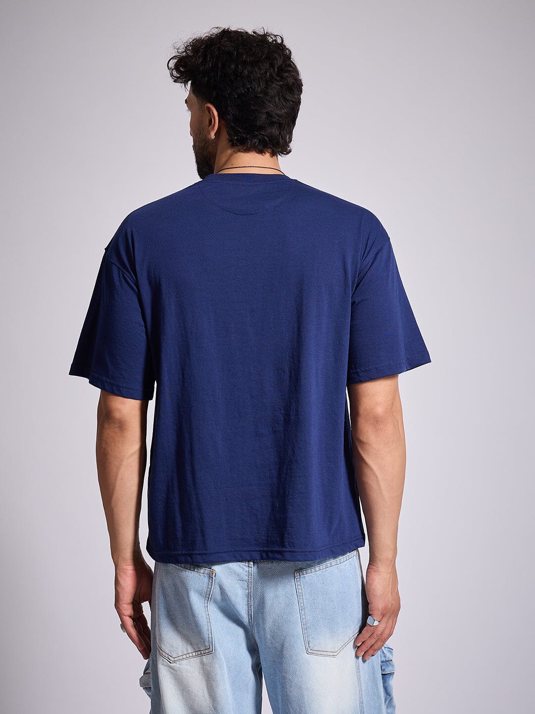Navy Graphic Oversized Tshirt - Image 7