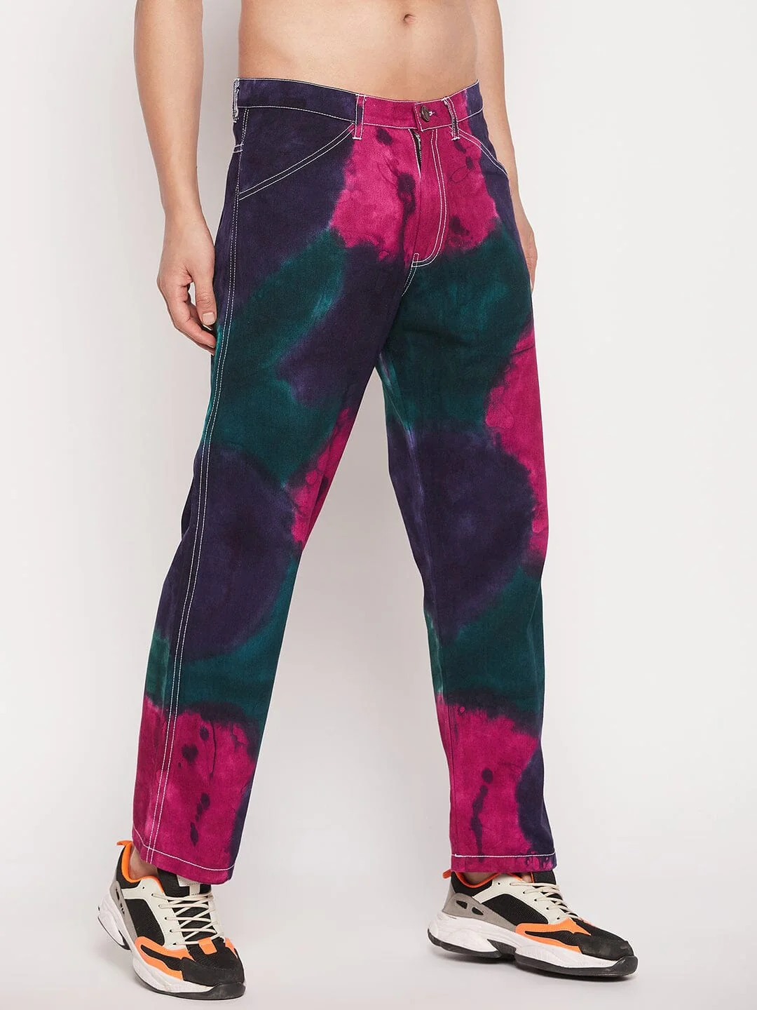 Navy Tri Colour Carpenter Pants - Image 3