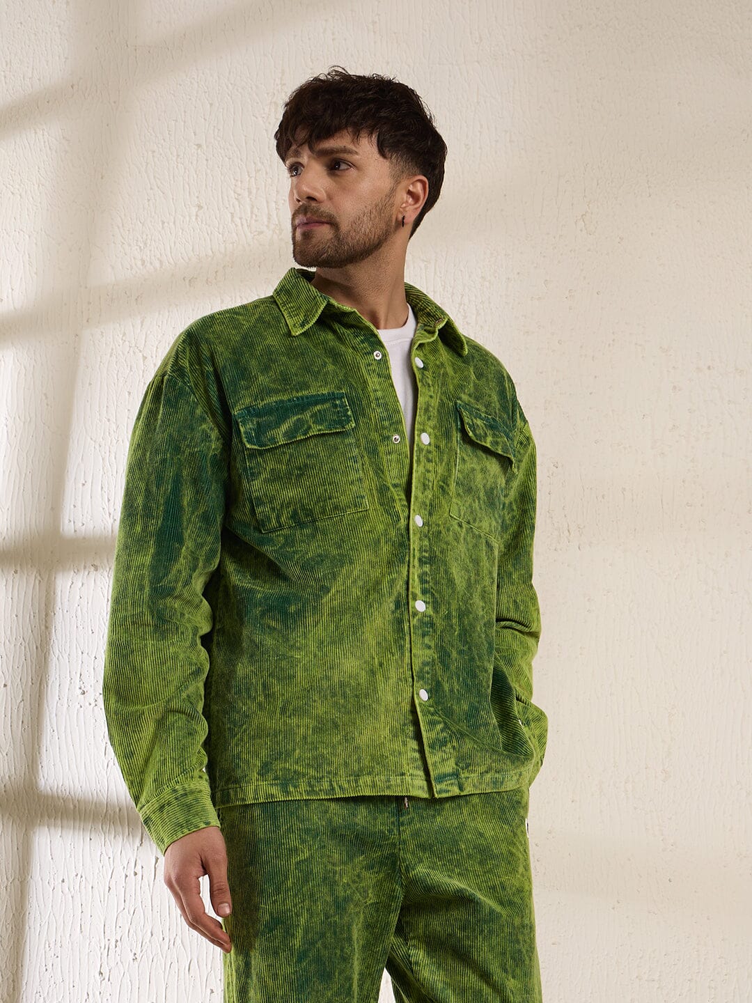 Neon Dyed Washed Cord Shacket - Image 2
