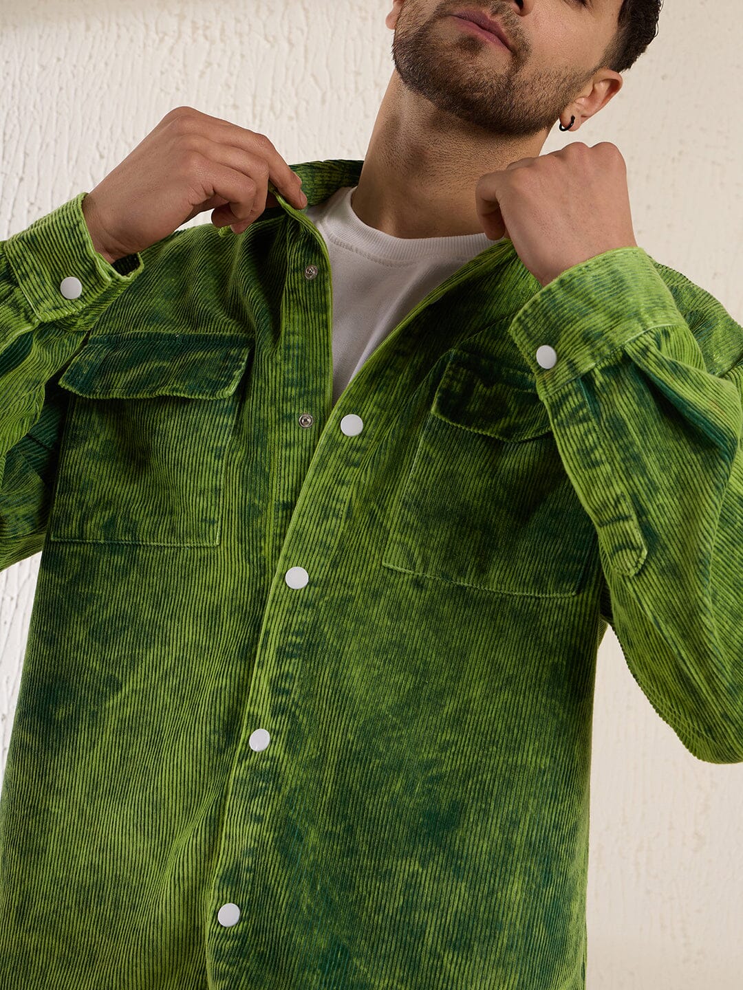 Neon Dyed Washed Cord Shacket - Image 4