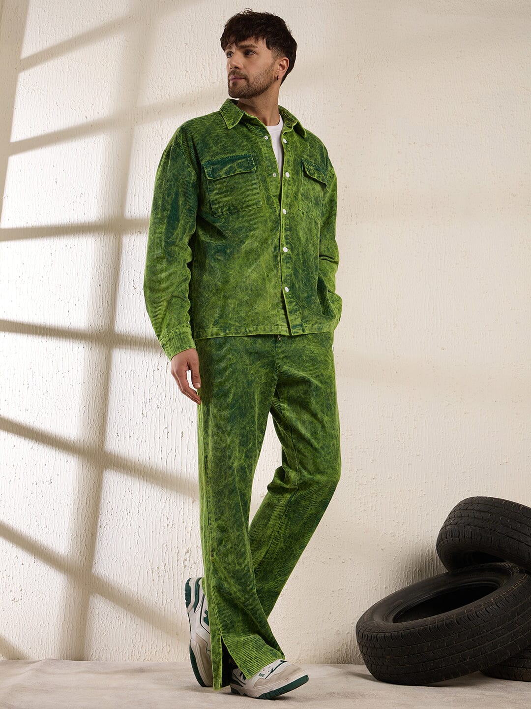 Neon Dyed Washed Cord Shacket - Image 5