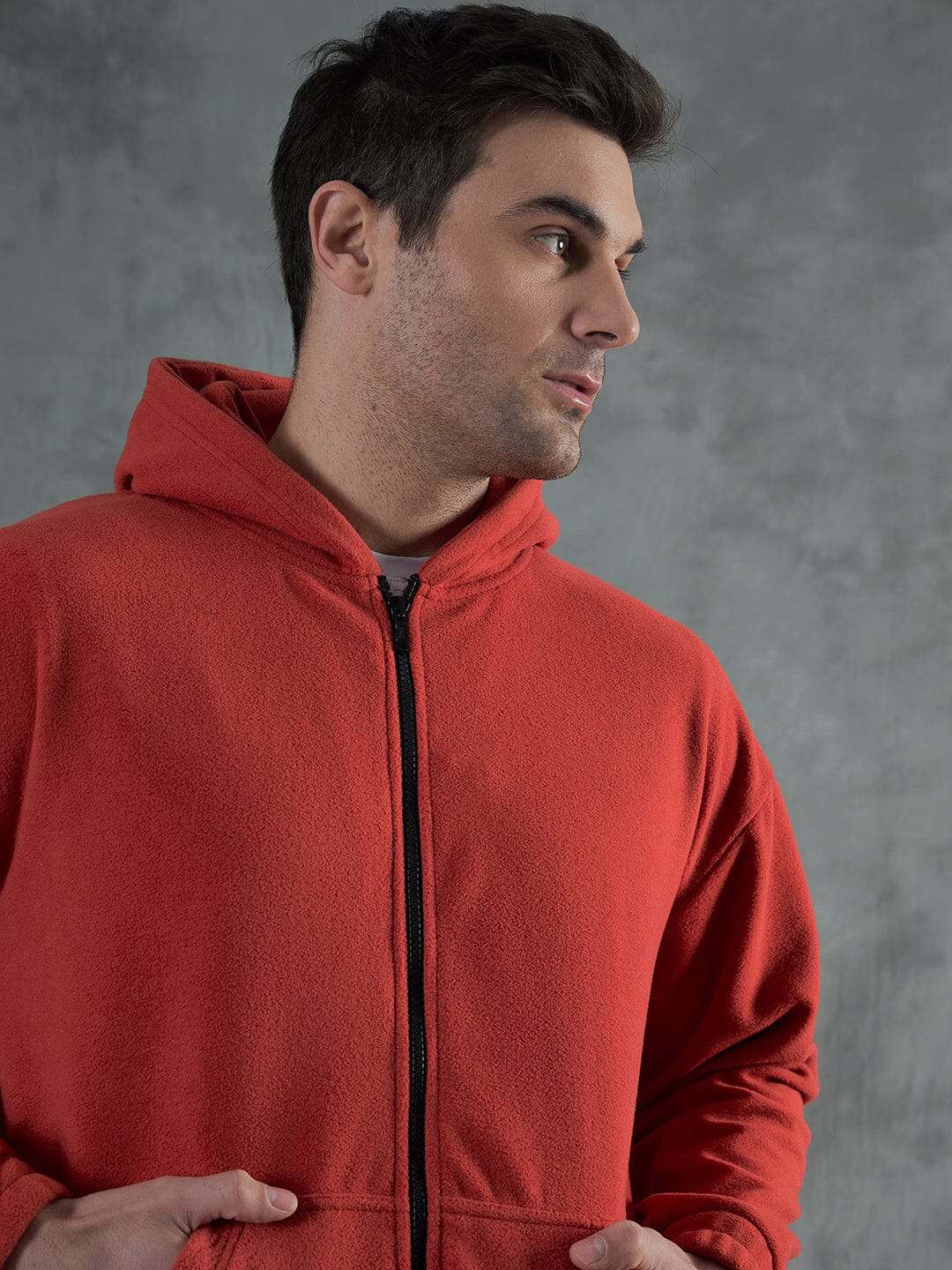 Orange Inmate Polar Fleece Hoodie - Image 2