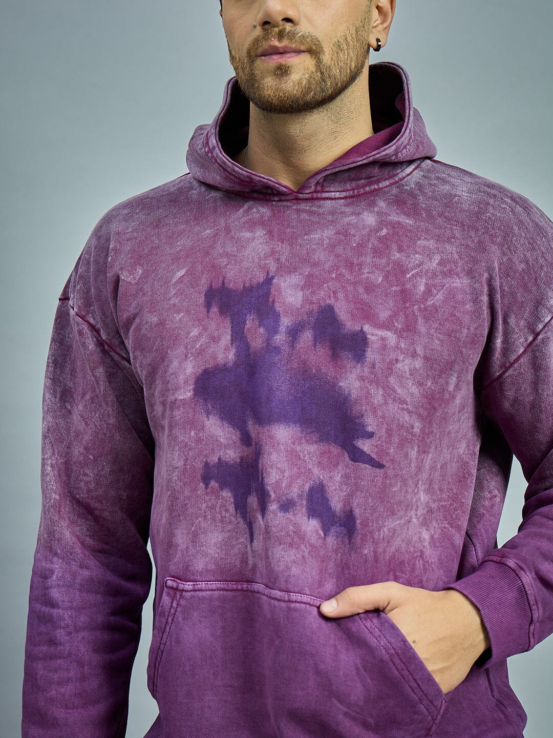 Purple Acid Ombre Graphic Hoodie - Image 2