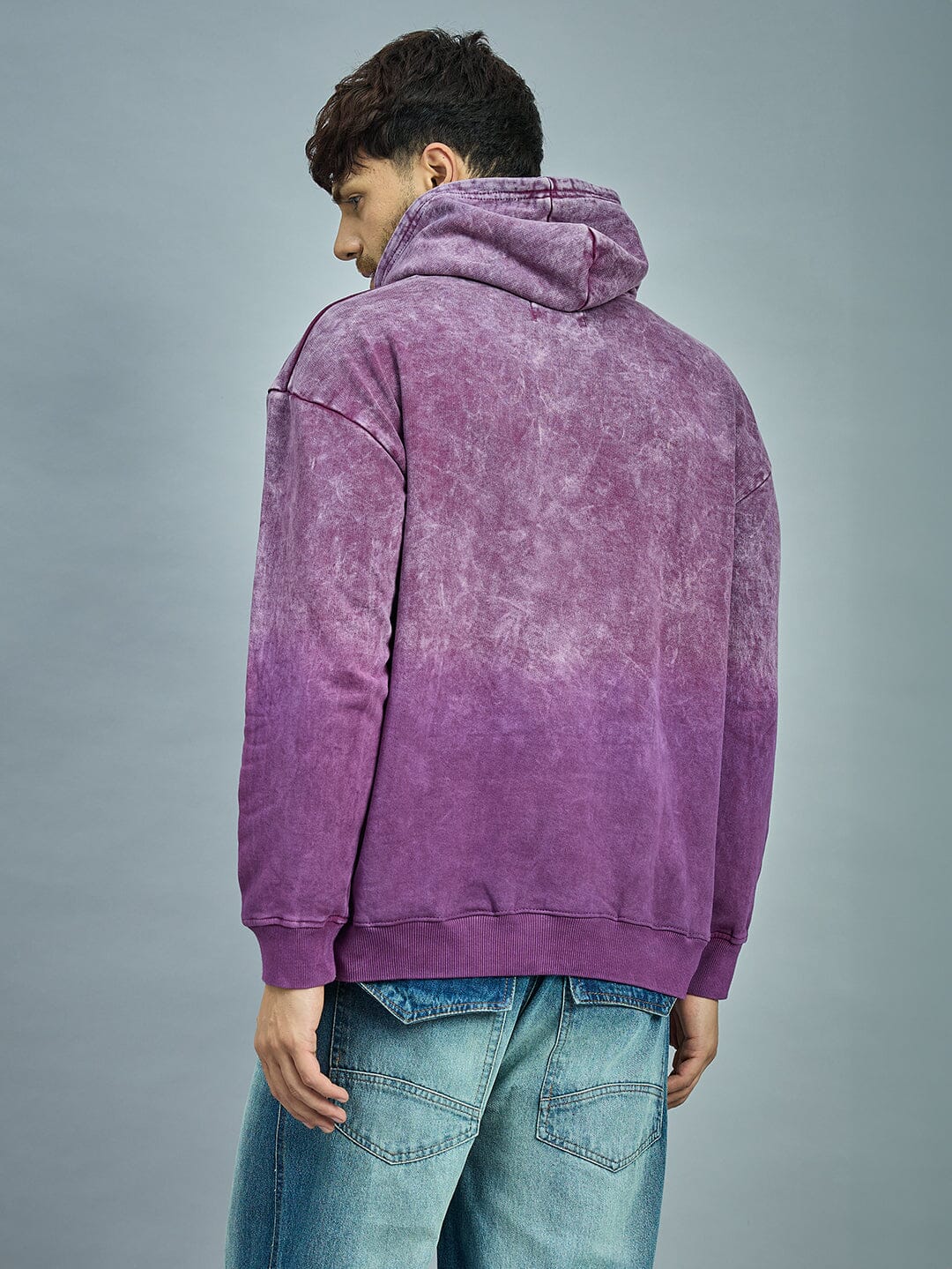 Purple Acid Ombre Graphic Hoodie - Image 3