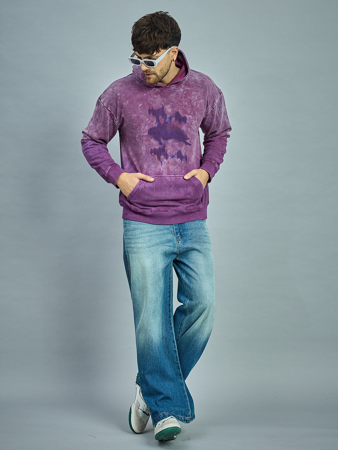 Purple Acid Ombre Graphic Hoodie - Image 4