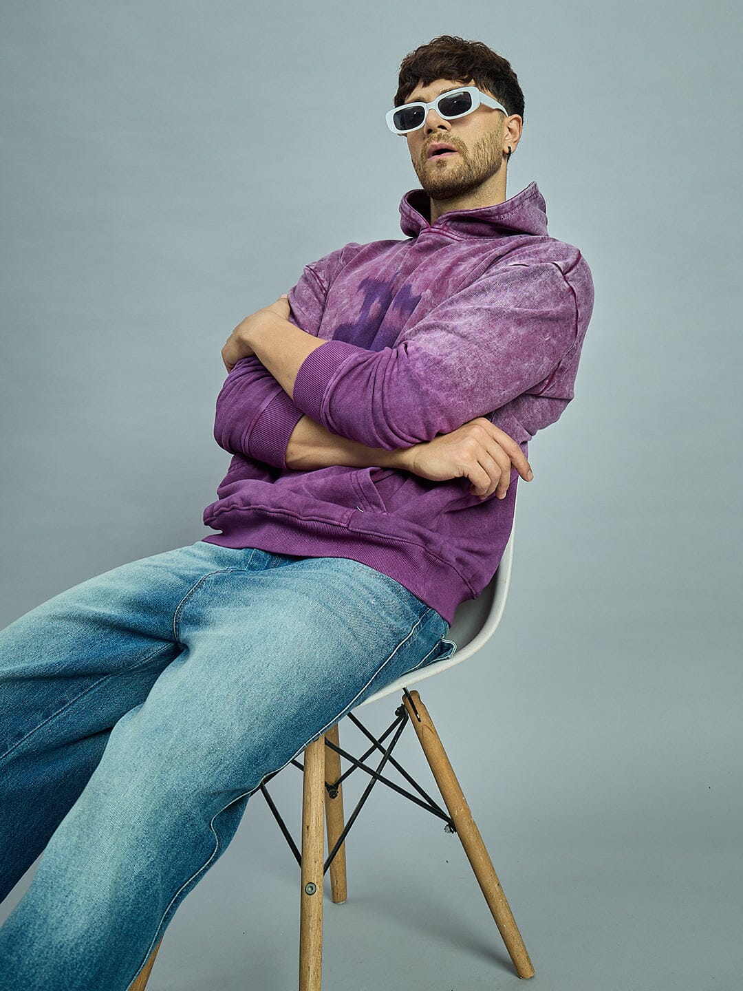 Purple Acid Ombre Graphic Hoodie - Image 5