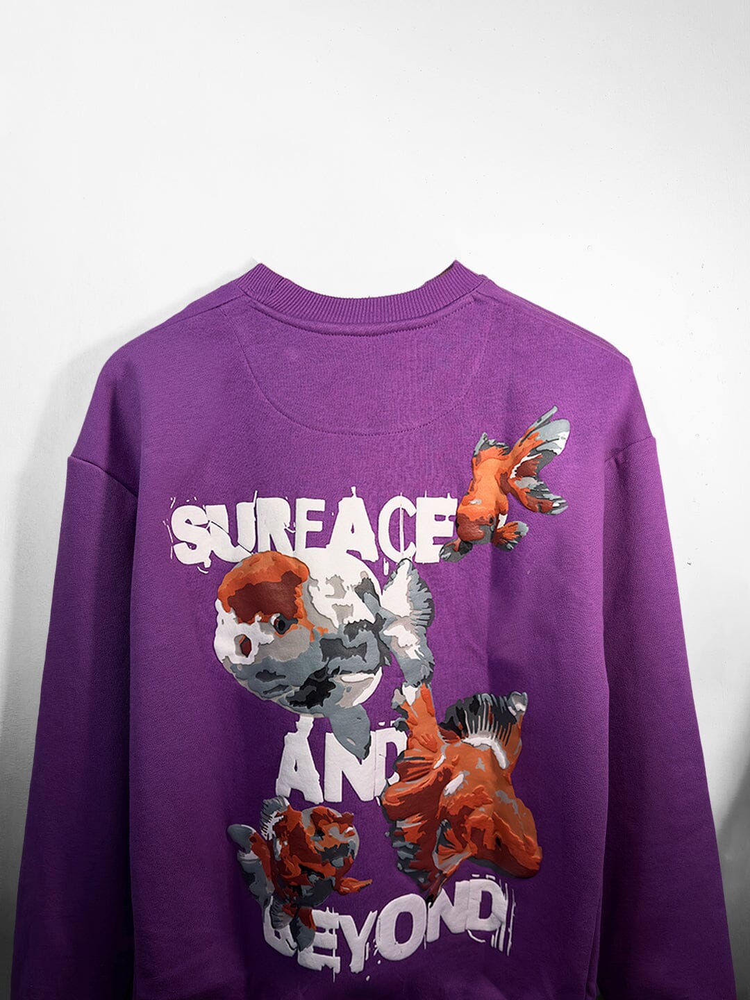 Purple Gold Fish Oversized Sweatshirt - Image 9