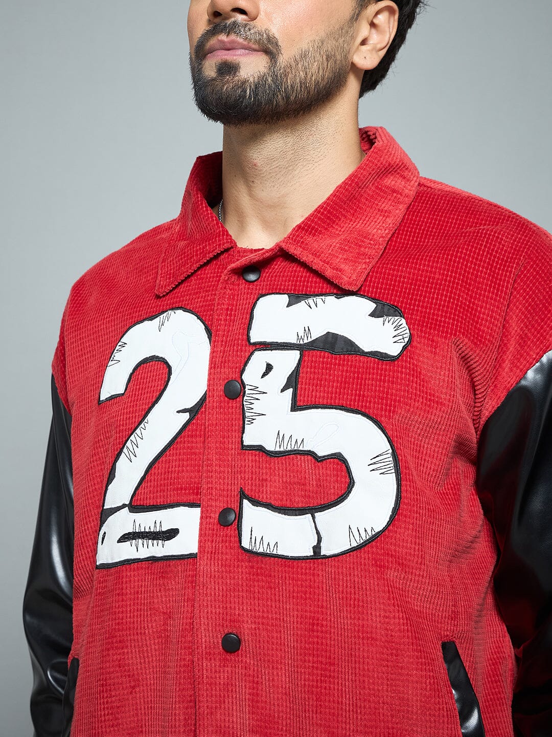 Red Corduroy Applique Jacket - Image 2