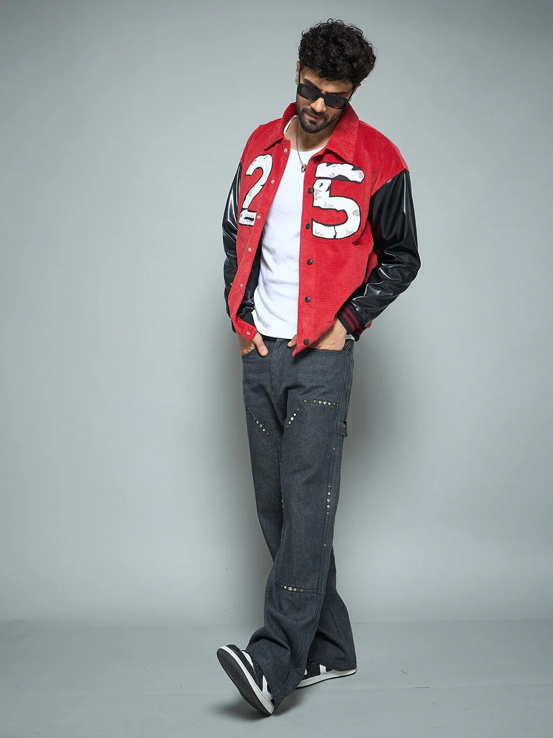 Red Corduroy Applique Jacket - Image 5