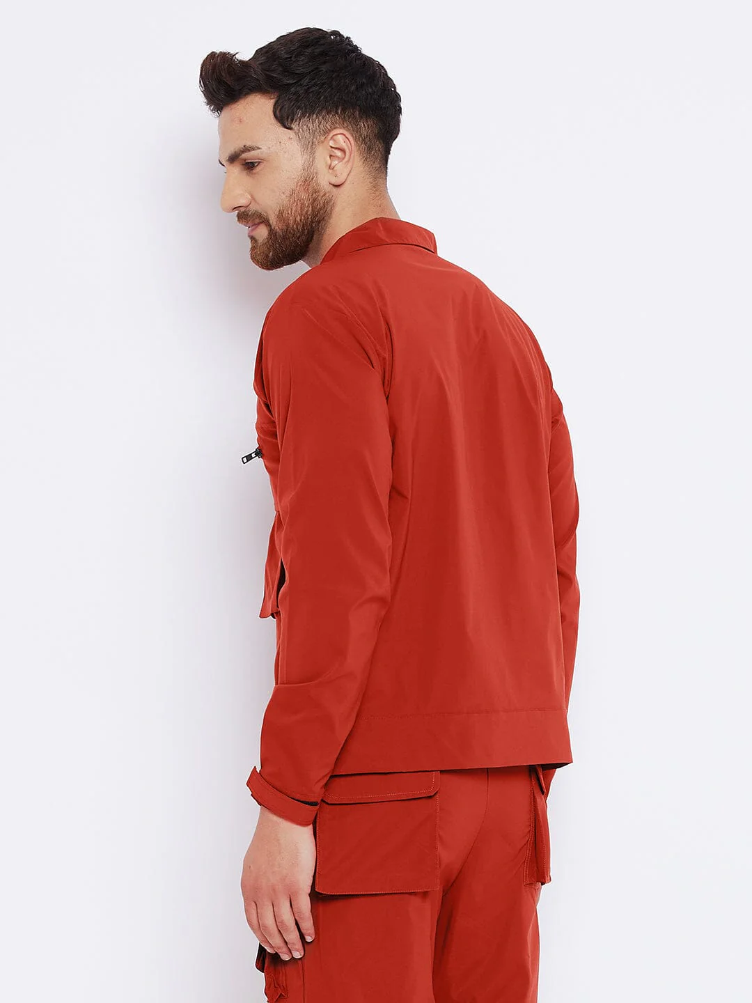 Rust Cargo Wind Cheater Jacket - Image 4
