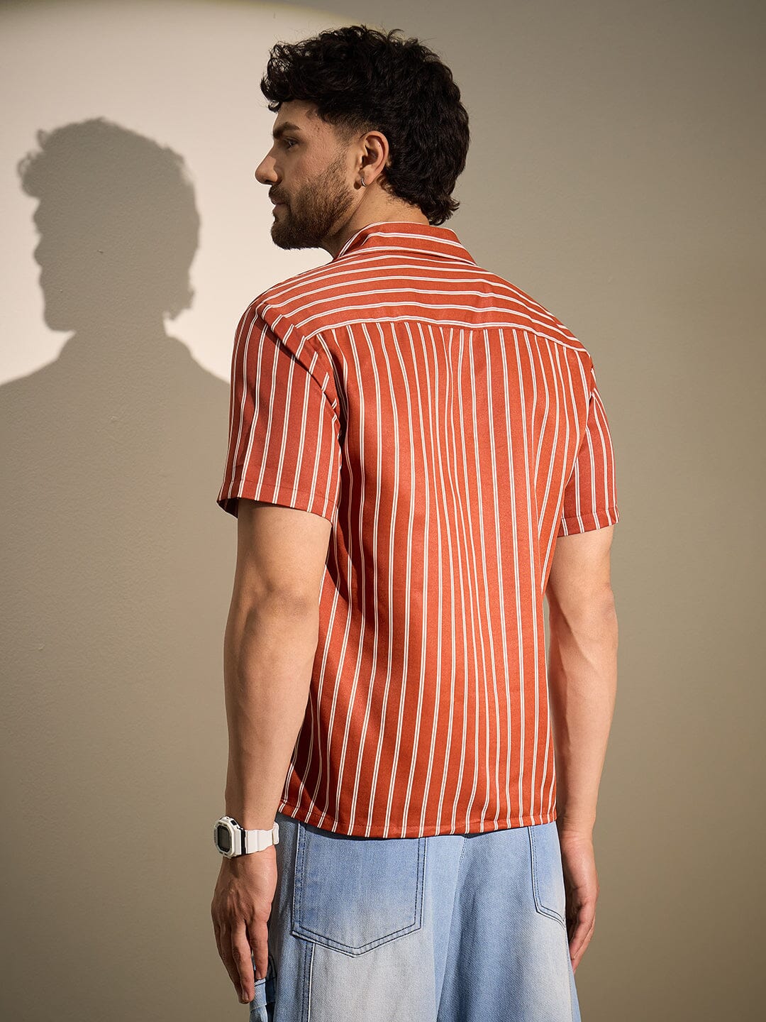Rust Striped Nun Graphic Shirt - Image 5