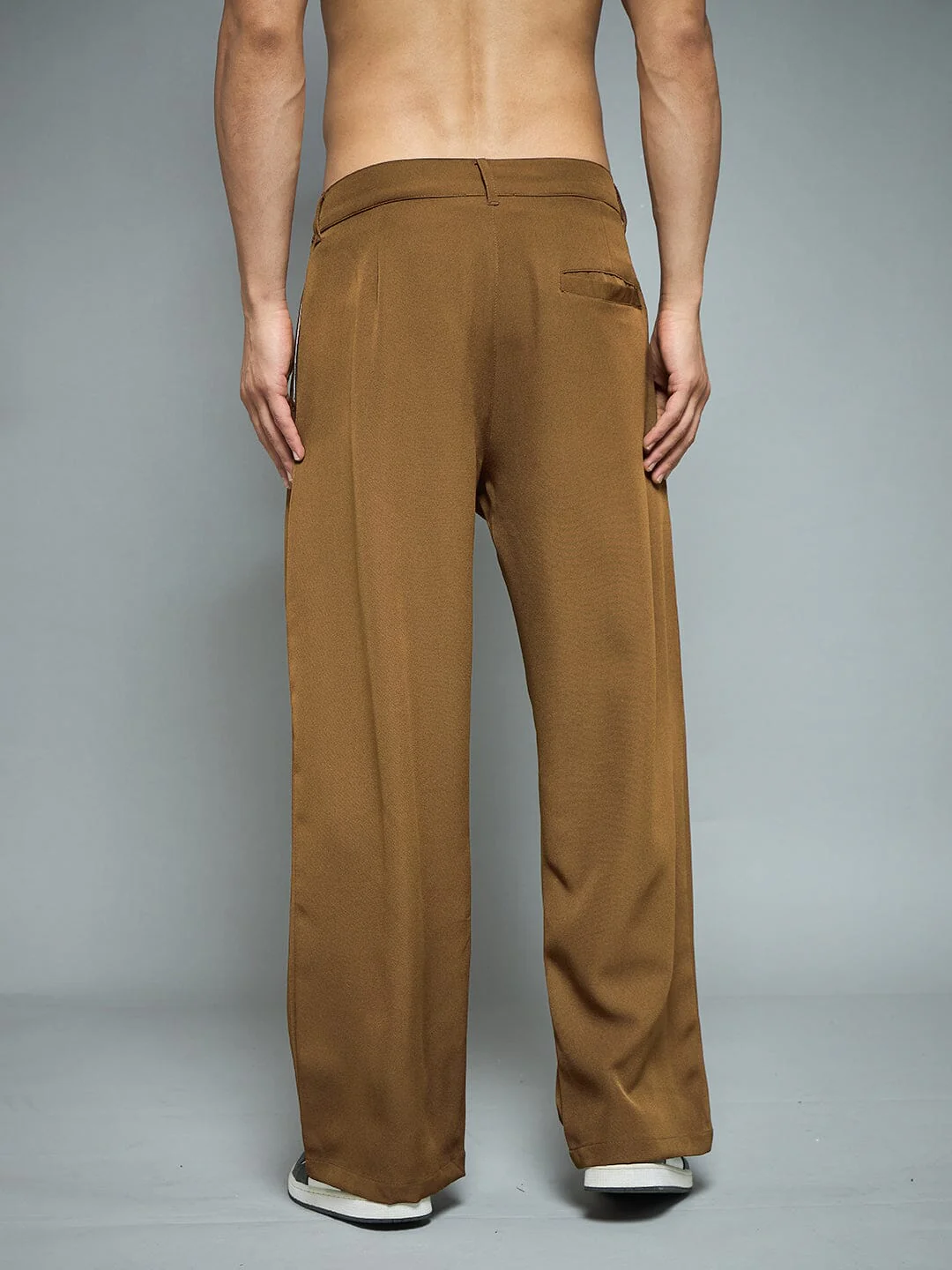 Tan Pleated Korean Pants - Image 5