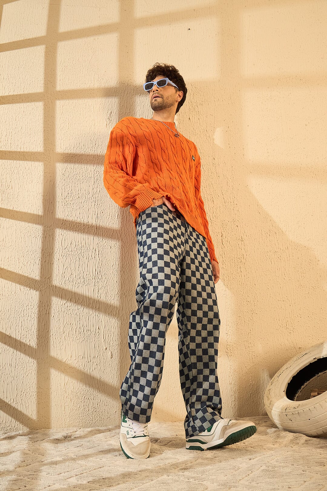 Tangerine Cable Knit Distressed Sweater - Image 7