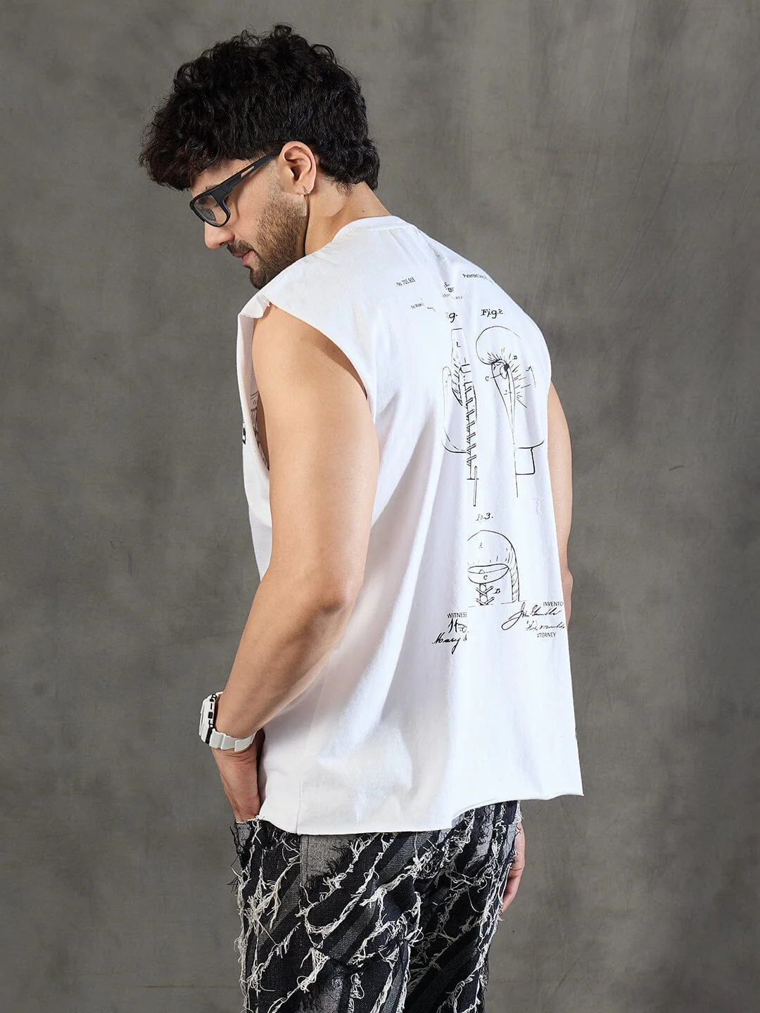 White Boxing Club Gym Tank Tshirt